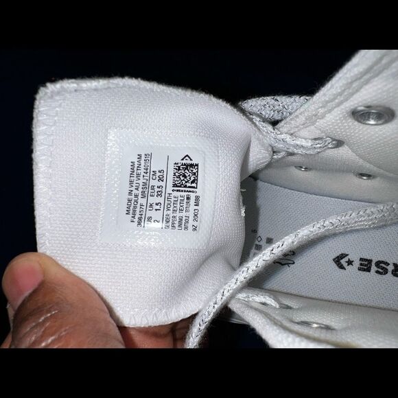 Converse Womens Chuck Taylor All Star Floral Hi Top Canvas Sneaker Shoes Size 2 - Picture 6 of 7